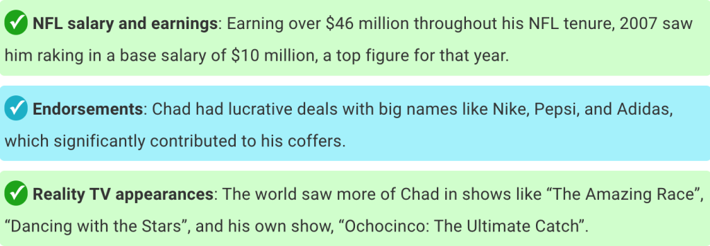 Chad Ochocinco Sources of Income